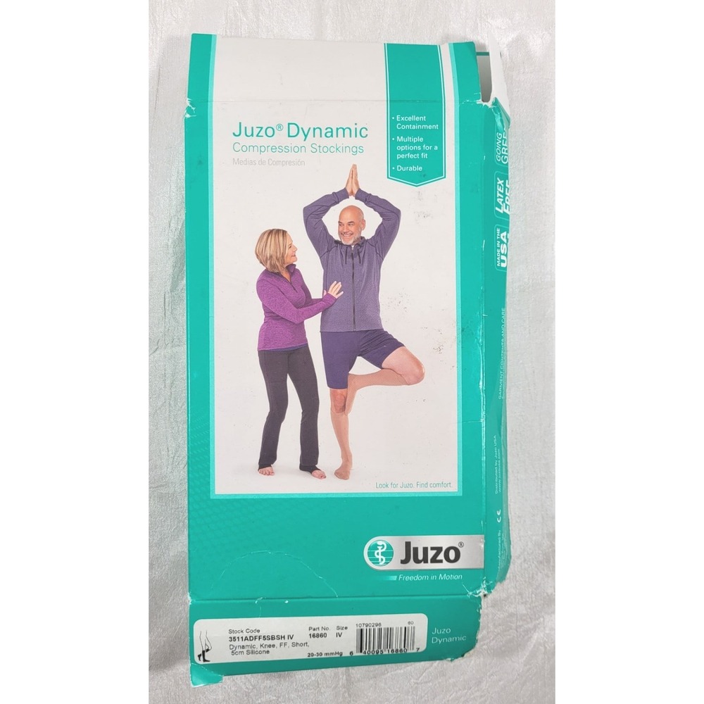 Juzo Dynamic Knee High Compression Stockings 20-30mmHg 16860 - Beige 3511- Sz IV
